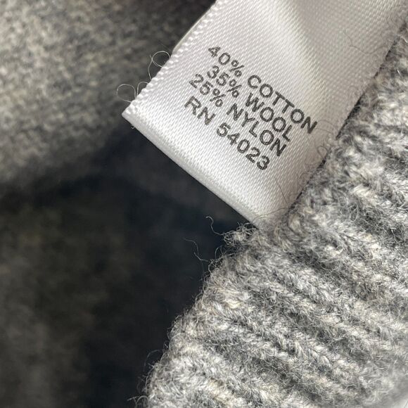 Banana Republic Sweater Vest Mens M Gray Wool Blend Button Pockets Grandpa Core - Picture 5 of 6